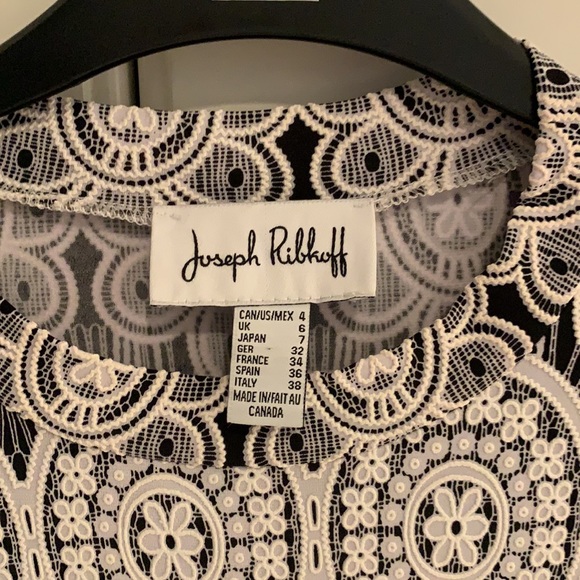 Joseph Ribkoff size 4 gorgeous white and black tunic - Picture 3 of 4